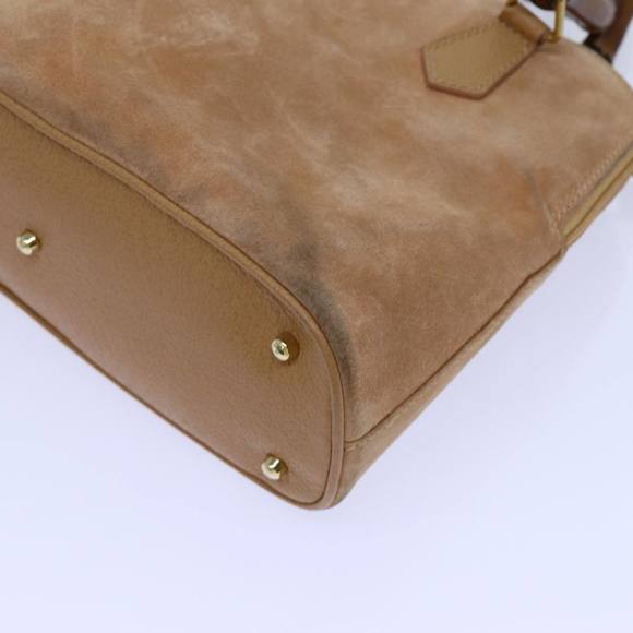 GUCCI Bamboo Hand Bag Suede 2way Brown Auth 71164 - Picture 9 of 16